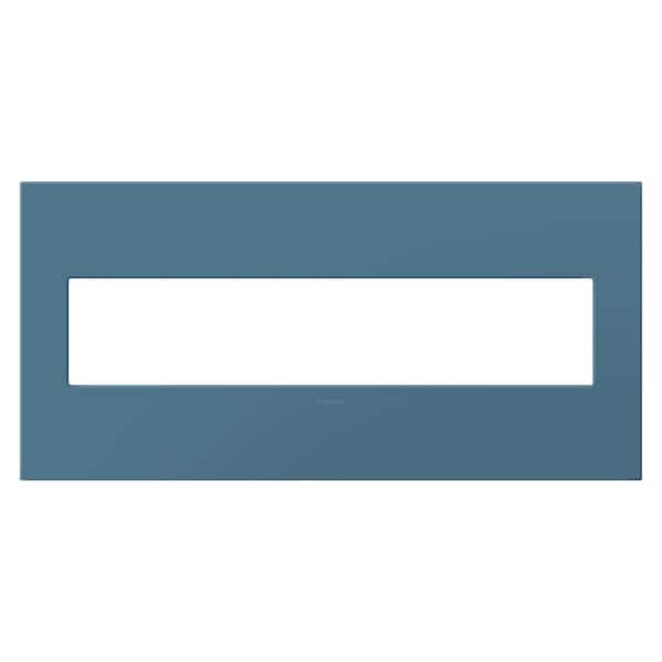 Legrand adorne 5-Gang Decorator/Rocker Plastic Wall Plate with Microban Protection, Mystic