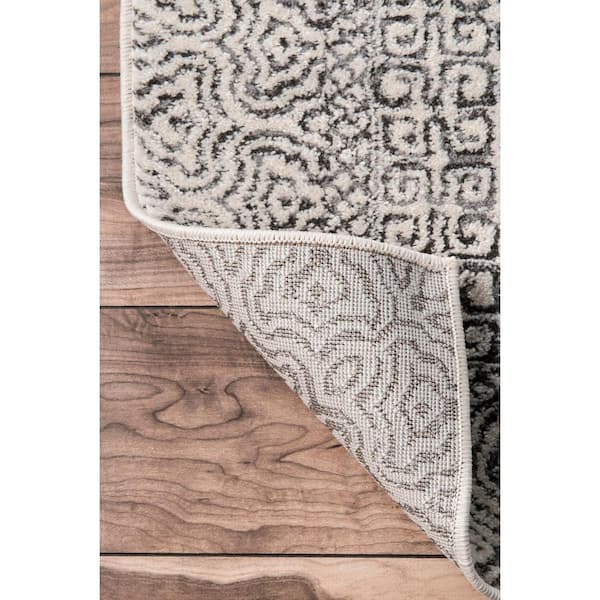 Mozaik Tribal Light Gray 2 ft. x 6 ft. Rectangle Indoor Runner Rug