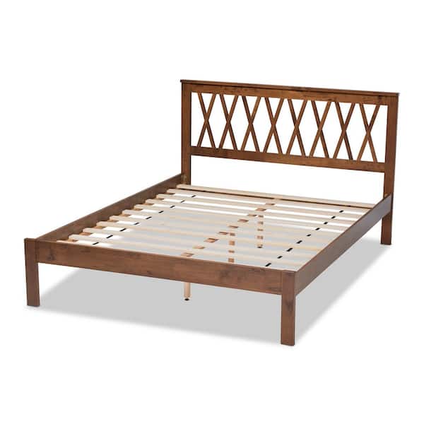 Malene Walnut Queen Platform Bed