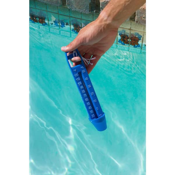 Floating Pool Thermometer & Cord For Safe Classic Swimming Pool And Spa New