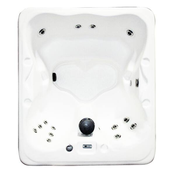 QCA Spas Salina 4 to 5-Person Dura Shell 16 Stainless Steel Jet Plug and Play Spa with 1.5 HP Pump, LED Light and Hard Cover