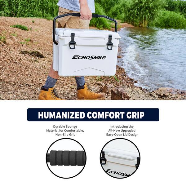 EchoSmile 25 qt. Rotomolded Cooler in White TER-LCL025WB - The 