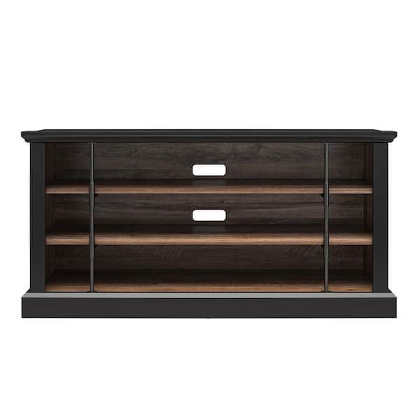 Ameriwood Home Ameriwood Home Hutton Rustic TV Stand for TVs up to 50 in., Black and Walnut
