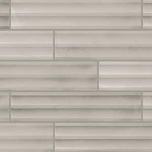 Indoterra Natural 2 in. x 9 in. Matte Porcelain Fluted Concrete Look Wall Tile (5.72 sq. ft./case)