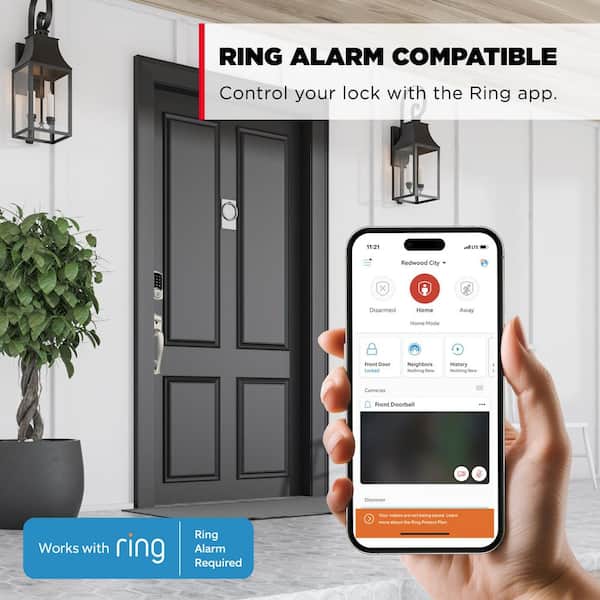 Kwikset HomeConnect 918 Satin Nickel Traditional Z-Wave Long
