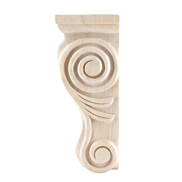 Ornamental Mouldings Maple Scroll Counter Support Corbel 5-1/2 X 4
