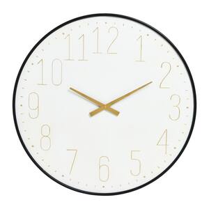 29.875'' Round Iron Wall Clock with Gold Movement