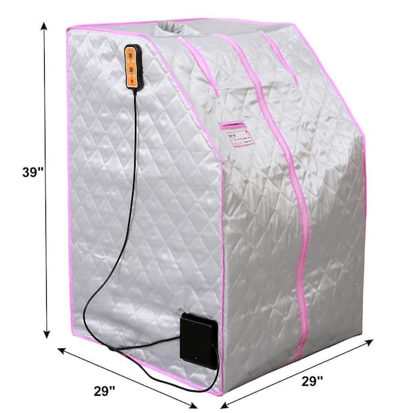 cadeninc 1-Person Black Full Body Steam Portable Sauna Tent with