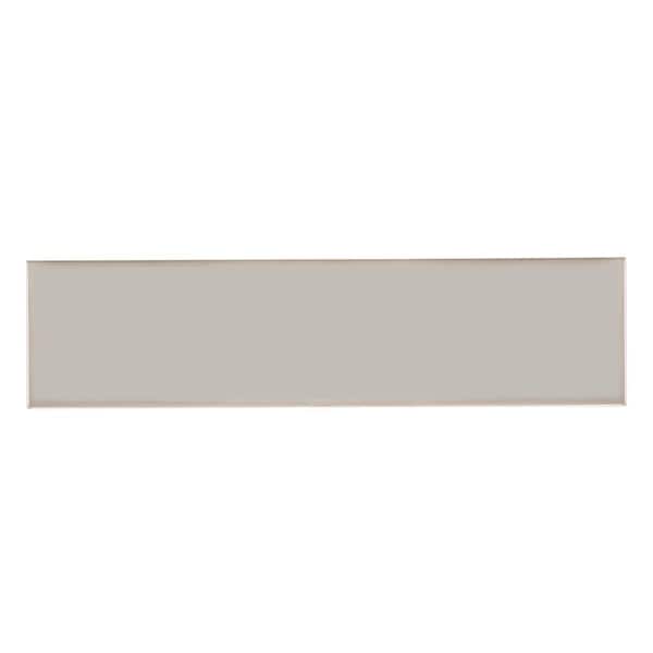 Jeffrey Court Misty Grey Gloss 4 in. x 16 in. Subway Gloss Ceramic Wall Tile (0.444 sq. ft. /Each)