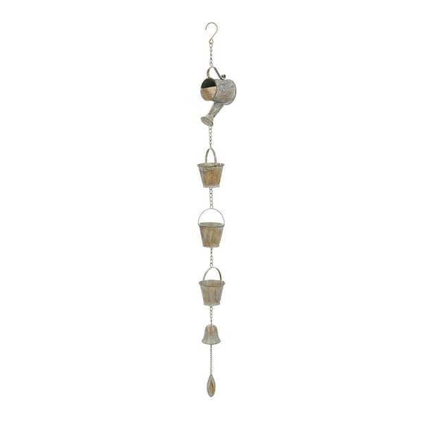 TIRAMISUBEST 47.5 in. Watering Can Rain Chain in Bronze