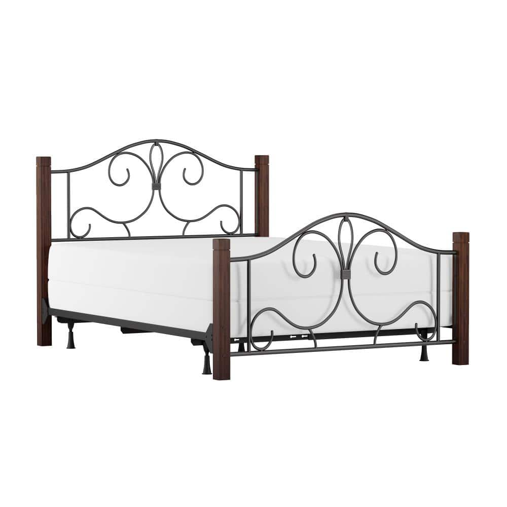 Hillsdale Furniture Destin Brushed Cherry Queen Bed with Bed Frame and ...