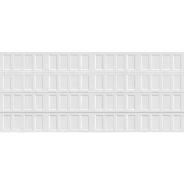 Bridgeport Steel Narrow Panel 16ft. X 7ft. Non-Insulated White Garage Door without windows