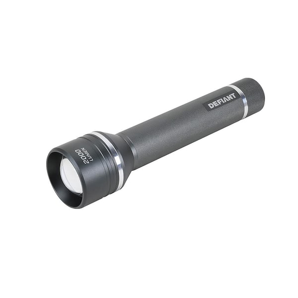 Defiant 2000 Lumens LED Slide-to-Focusing Aluminum Flashlight