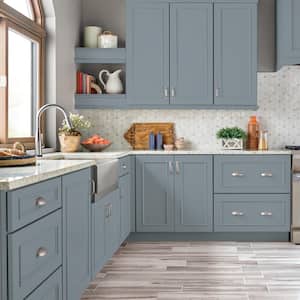 1 qt. #N490-4 Teton Blue Semi-Gloss Enamel Interior/Exterior Cabinet, Door & Trim Paint