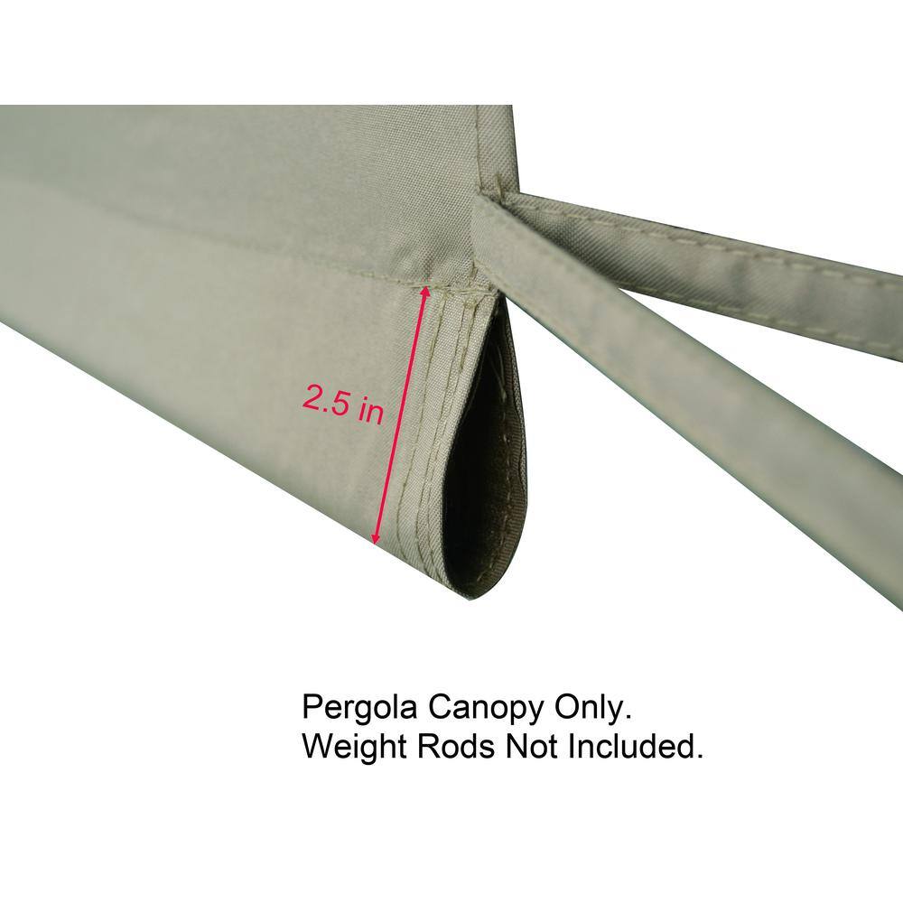 Beige Polyester Replacement Canopy Top for 8' x 10' Pergola