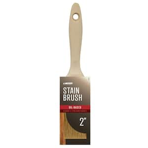 2 in. White China Bristle Flat Stain Brush