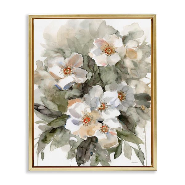 Abstract Floral Bundle by Carol Robinson Gold Floater Frame Nature Graphic Art Print 31 in. x 25 in.