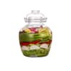 Wudkey 2.5 L Liter Fermentation Jar with Lid, Traditional Fermenting Crock Kit with Water Seal Airlock Lid EN4O82_3