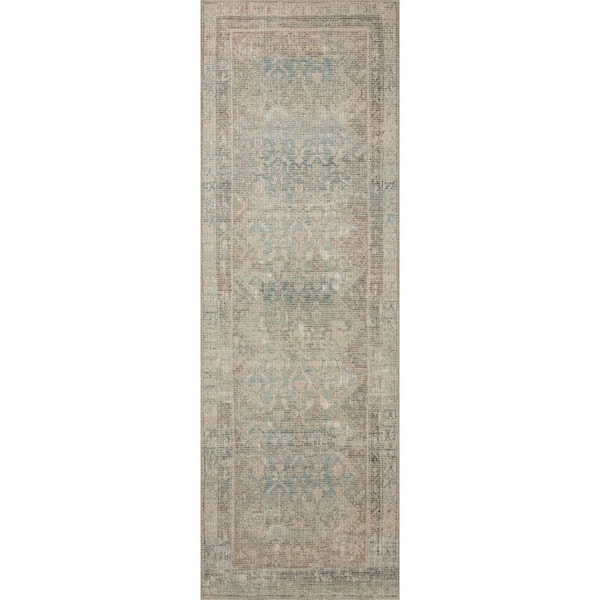 Angela Rose Aubrey 2 ft. 6 in. x 7 ft. 6 in. Jade / Natural Traditional Runner Rug