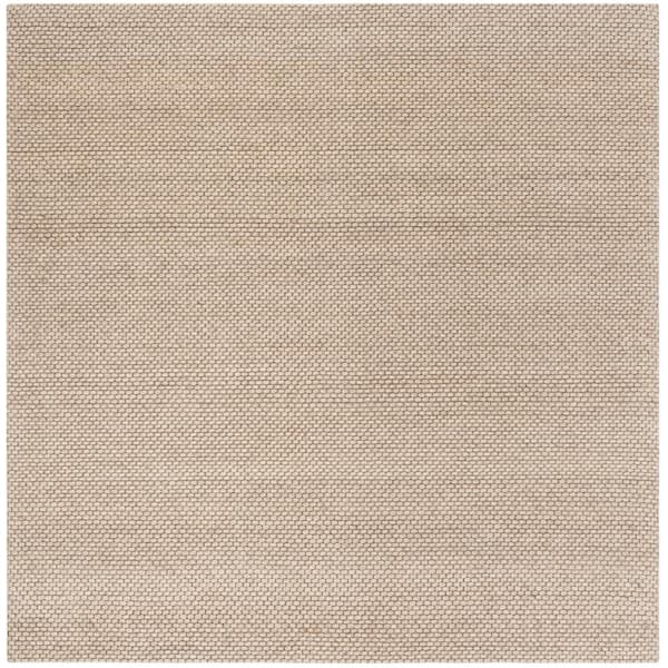 SAFAVIEH Natura Beige 8 ft. x 8 ft. Striped Solid Color Gradient Square Area Rug