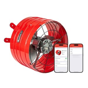 2940 CFM Smart App Controlled 2-Speed Gable Mount Attic Fan