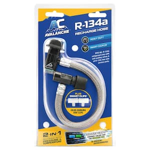 A/C Avalanche Reusable R-134a Recharge Hose with Smart Clips