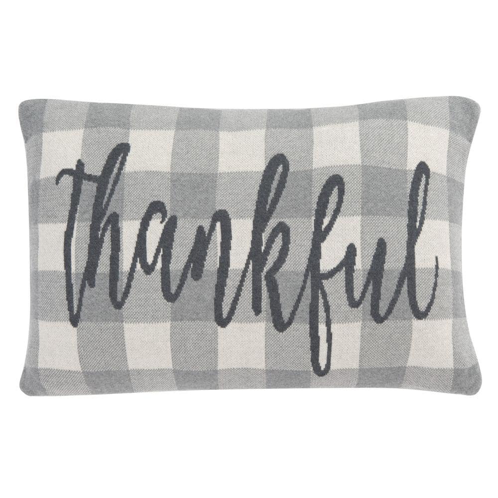 Beige and Mustard Cotton Rectangular Thanksgiving Pillow