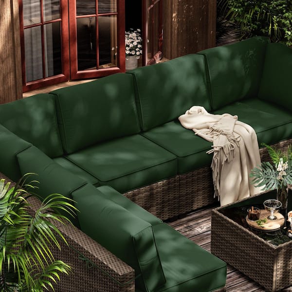 Kimunuk 14-Piece Outdoor Patio Cushion Cover, UV and Waterproof