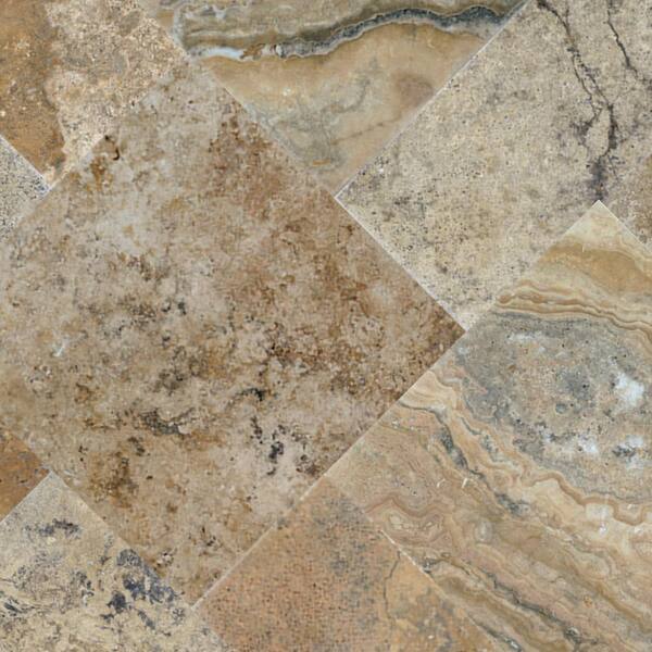 MSI Porcini Gold 10 Piece Tumbled Travertine Paver Tile Kit (10 Kit / 160 Sq. ft. / Pallet)
