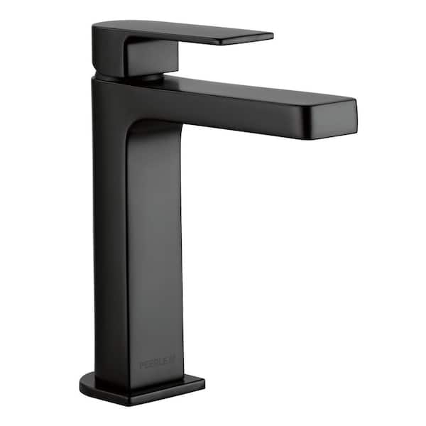 Peerless Xander Single Hole Single-Handle Bathroom Faucet with Hi-Arc Spout in Matte Black
