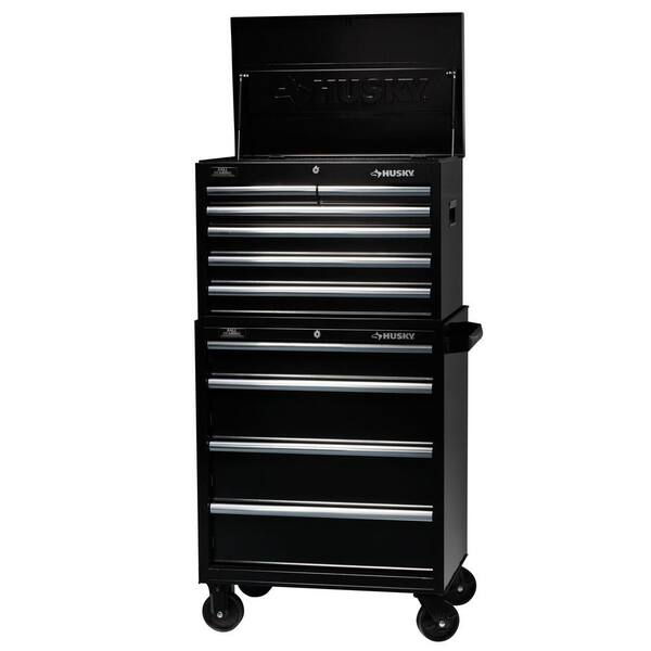 Husky 27 in. W 10-Drawer Tool Chest and Cabinet Set