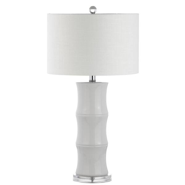 JONATHAN Y Tiki 26.5 in. White Ceramic Table Lamp JYL3015C - The Home Depot