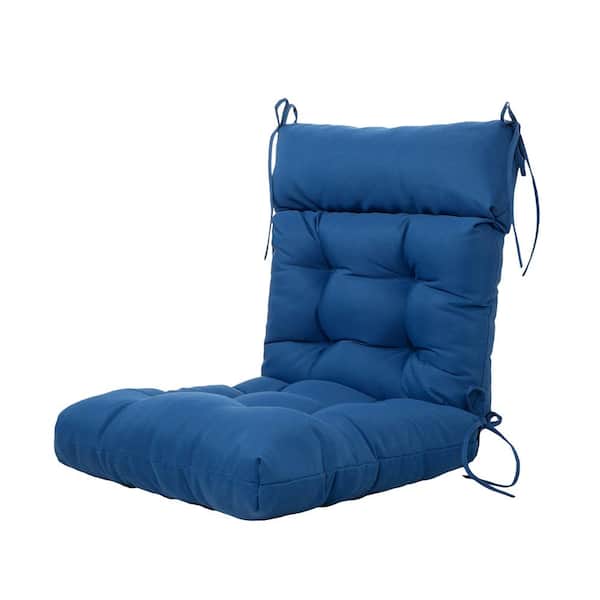 BLISSWALK Adirondack Cushions, 43x21x4"Wicker Tufted Cushion for High Back Chair, Indoor/Outdoor Patio Furniture (Classic Blue)