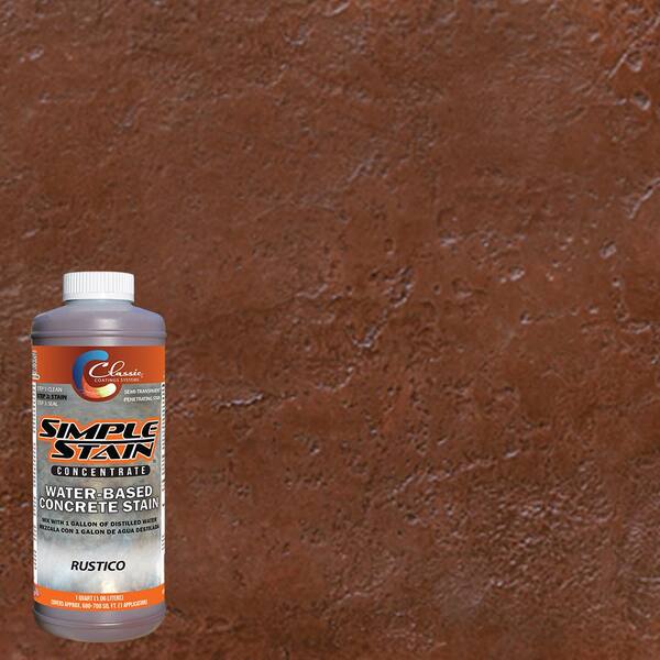 Classic Coatings Systems 1 qt. Rustico Concentrated Semi-Transparent Water Based Interior/Exterior Concrete Stain