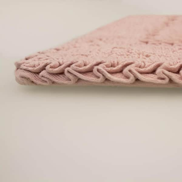 Laura Ashley Butter Chenille 20 in. x 34 in. Bath Mat, Blush LAYMB009526 -  The Home Depot