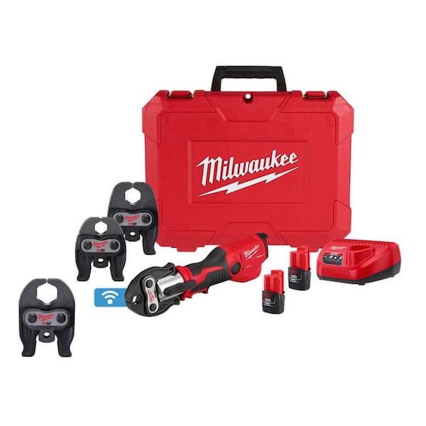M12 12-Volt Lithium-Ion FORCE LOGIC Copper Press Tool Kit with ONE-KEY with 1 1/4 in. CTS-V Press Jaw