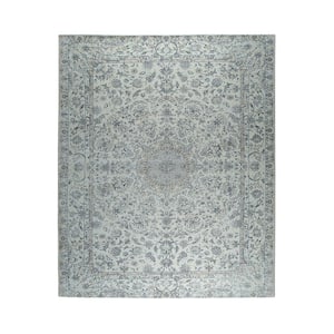 Beige 4 ft. x 6 ft. Hand-Knotted Wool Classic Wool and Viscose Kerman-Kashan-Isfahan Rug Area Rug
