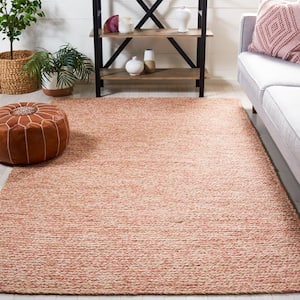 Natural Fiber Pink/Beige 4 ft. x 6 ft. Abstract Distressed Area Rug
