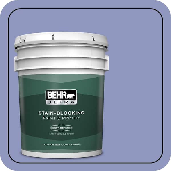 BEHR ULTRA 5 gal. #610B-4 Intuitive Extra Durable Semi-Gloss Enamel Interior Paint & Primer