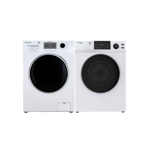 2.5 cu. ft. Electric Laundry Center in White with Compact Stackable Washer Dryer