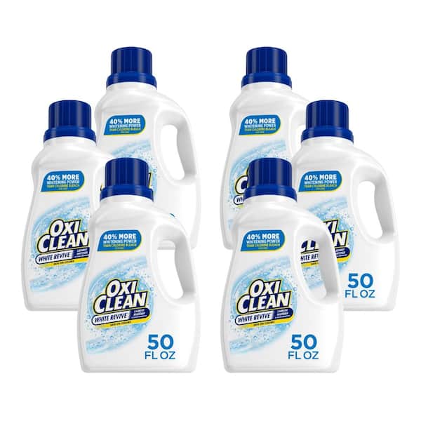 OxiClean White Revive Liquid Laundry Whitener Stain Remover, 50 fl.oz., (6-Pack)