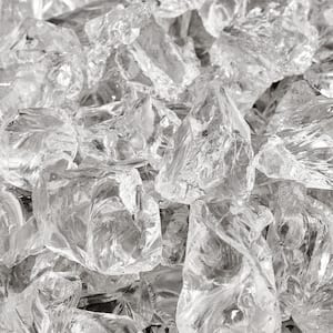 1/2 in. to 3/4 in. 10 lbs. Crushed Ice Crushed Fire Glass for Indoor and Outdoor Fire Pits or Fireplaces