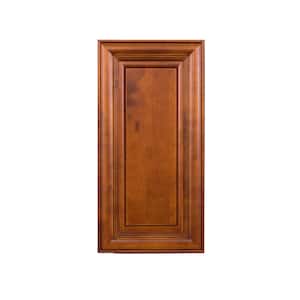 Cambridge Assembled 9x30x12 in. Wall Cabinet with 1 Door 2 Shelves in Chestnut