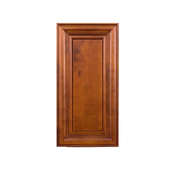 LIFEART CABINETRY Cambridge Assembled 12x30x12 in. Wall Cabinet with 1 Door 2 Shelves in Chestnut