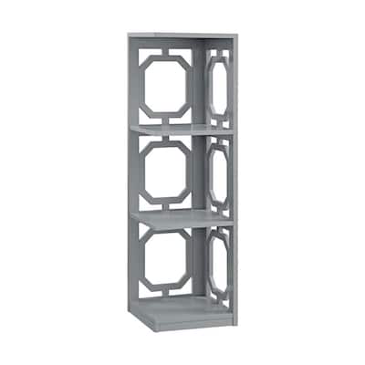 38.5in, Light Blue for Modern Bedroom Bookshelves Wooden Storage Racks Floor-Standing Bookcase Multifunctional 360°Rotating Storage Rack