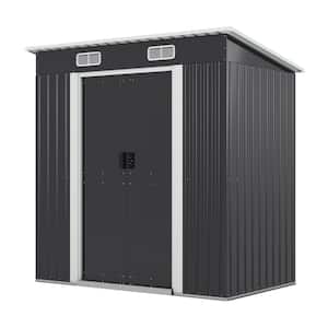 6.4 ft.W x 4 ft.D Garden Tool Storage Shed Outdoor Metal Shed with Sliding Door(25.6 sq. ft.)