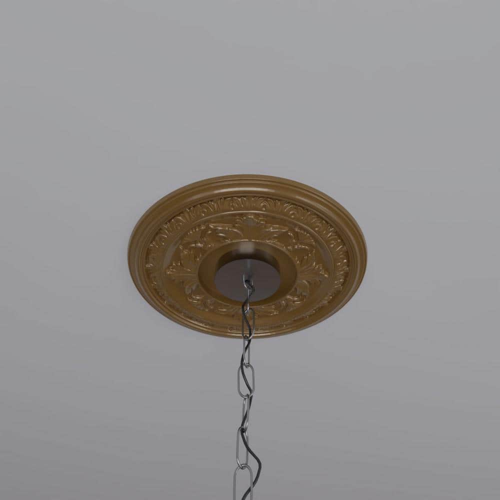 Baltimore 13'' Gold Thermoformed PVC Ceiling Medallion