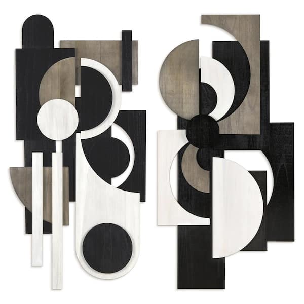 "Luminous Whisper and Dusk" Hand Made and Hand Finished Dimensional Solid Wood Abstracts, 48 in. x 24 in.