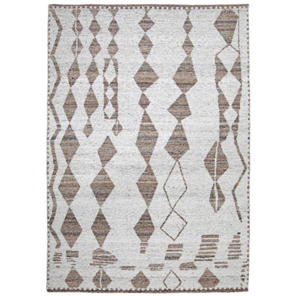 Betty Beige and Brown 5 ft. x 7 ft. Geometric Area Rug