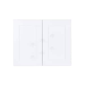 Lancaster White Plywood Shaker Stock Assembled Wall Kitchen Cabinet 33 in. W x 24 in. H x 12 in. D